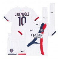 Paris Saint-Germain Ousmane Dembele #10 Fußballbekleidung Auswärtstrikot Kinder 2024-25 Kurzarm (+ kurze hosen)